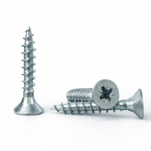 Lot de 100 petites vis à bois à tête fraisée en acier 3 x 10 mm