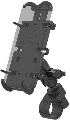 RAM MOUNTS Quick-Grip XL - Supporto per telefono con RAM con cinturino rigido base per manubrio RAP-B-460-A-PD4U per bici e manubrio moto