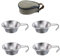 Campingmoon S220-4P+B Sierra Becher aus Edelstahl, 310 ml, mit Aufbewahrungsbox, 4 Stück