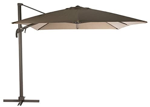 Hespéride Parasol déporté hexagonal inclinable Éléa Noisette & Praline