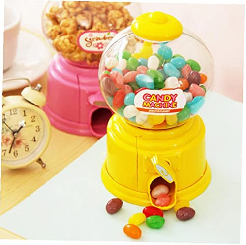 Danlai Nette Süßigkeiten Tragbare Kinder Candy Machine Kunststoff Mini Gumballs Spender Geld Rettung Bank Kinder Kindergarten Geschenk (Gelb)