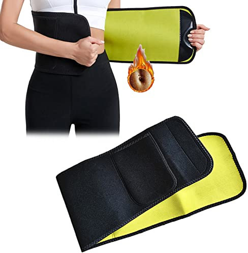 AOYNBWFKSJP Fitness Gürtel Unisex Bauchweggürtel Bauch Weg Gurt Waist Trainer Bauchband Trainieren Sport Schwitzgürtel Für Damen Herren Outdoor-sport Und (Schwarz), 3XL