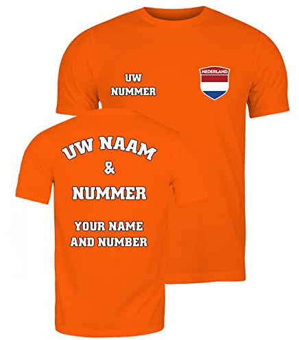 Fussball Trikot Herren | Personalisiertes Niederlande 2026 T Shirt mit eigenem Namen und Nummer