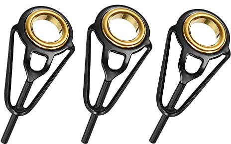 PATIKIL 1mm Tube Dia Fishing Rod Tips Repair Kit, 3pcs Stainless Steel Ring Guide for Saltwater Freshwater Fishing