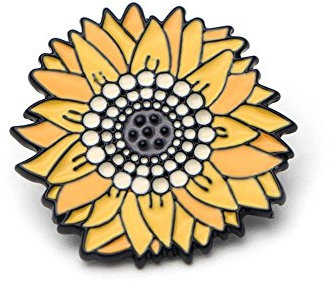 Broches tournesol Étiquettes Pin Insigne Veste Chemises Sac Décor Pratique et populaire, Métal