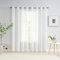 Treatmentex Cortinas Dormitorio y Salon, Visillos Salon Translúcidos 2 Piezas 136x245cm, Textura de Lino Blanco Transparente con Ojales para Oficina, Habitación, Comedor