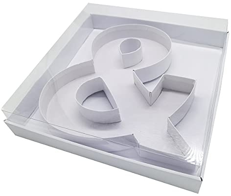 30.5cm Fillable Cardboard Letter Shaped Box Clear Cover Sweets Charcuterie Grazing Packaging (&)