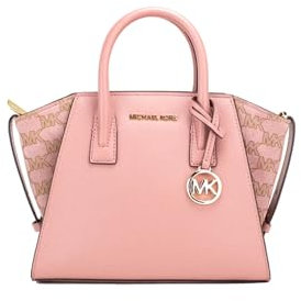 Michael Kors Avril Kleine Umhängetasche mit Reißverschluss oben, MK Pink Rose MK, Gold, Rosa, Small
