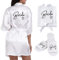 BETESSIN Vestaglia Sposa Donna in Raso Vestaglia Kimono Sposa Pigiama Donna Camicia da Notte per Nozze