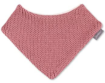 Sterntaler Unisex Baby Dreieckstuch aus Strick, Rückseite Microfleece, Rosa, 1