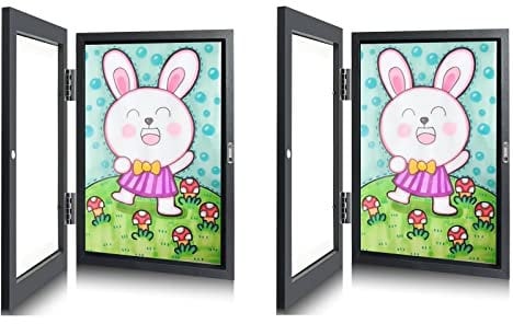 Tabeskly BefüLlbar Bilderrahmen FüR Kinderzeichnungen Zum öFfnen Aufklappbar Klapprahmen Bilderrahmen Din A4 Rahmen Passepartout Tiefer 3d Bilderrahmen Bilder Sammeln Set Pictures 35x25cm Schwarz