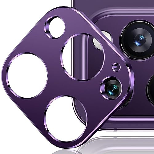 Mothca [2 Pièces Protection Caméra Arrière pour iPhone 14 Pro e iPhone 14 Pro Max, [Pas Verre pour Photo Plus Claire] Cache Protection Objectif en Alliage d'aluminium Protege Appareil Photo