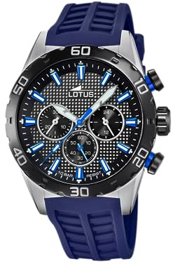 Reloj Lotus para Hombre 18677/D Lotus Color Caja de Acero Inoxidable 316l Plateado Correa de Caucho Azul
