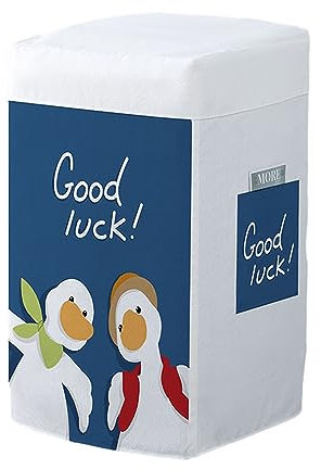 Odot Housse de Protection pour Machine à Laver Chargement par Le Haut, Couvre-Machine Protecteur Imperméable Anti-Poussière Couverture pour Sèche-Linge, Machine Lave-Linge (Chanceux,58x60x95cm)