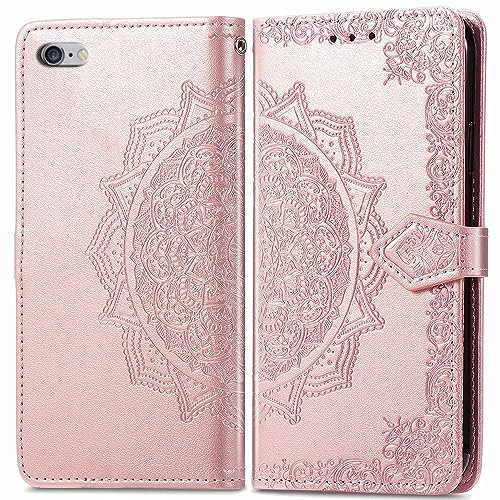 Custodia per iPhone 6/6S,Flip Pelle Magnetica Cover a Libro con Slot per Schede per iPhone 6/6S,Supporto Stand, Interno TPU Protezione Portafoglio Case