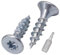 SKIR'CO (1000 pièces) Vis à bois en acier zingué 3,0 x 12 mm, tête Torx, tête fraisée, vis pour panneaux d'aggloméré, entièrement filetées