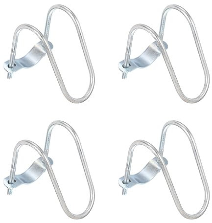 QUARKZMAN Cruzado-Conector Vertical Tubo Clip, 4uds Ajuste 2(50mm) a 2(50mm) Cruzada Hebilla Acero Cruz Tubo Abrazadera para Invernadero Toldo Marcos