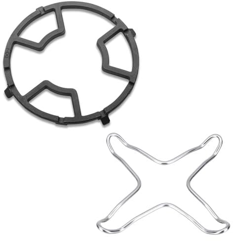 NCOALE Gasherd Gusseisen Wok Ring und Reduzierring Universal Rutschfeste Gaskocher Aufsatz Wok Zubehör Gaskochfelder Aufsatzring Herdplatte Stützring 2 Stück
