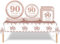 53Pcs Rose Gold Happy 90th Birthday Party Tableware Set - Plastic Table Cloth, Paper Plates, Napkins, Disposable Tableware Kit for Women's 90th Birthday Decorations