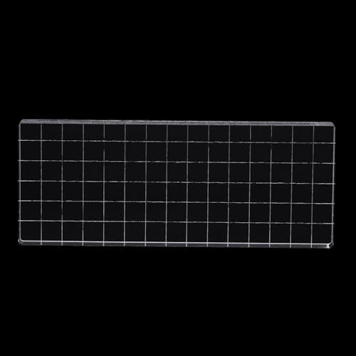 Hosifiy Set di timbri in acrilico per timbri in silicone, 6 x 15 cm, con linee a griglia, blocco acrilico trasparente, per scrapbooking, creazione di biglietti, fai da te
