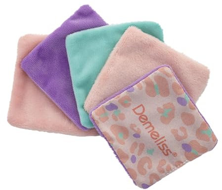 Demeliss Beauty – Set de 5 discos desmaquillantes suaves y lavables – Algodones reutilizables y ecológicos