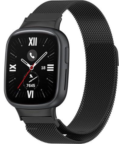 KUWAI Armbänder für Honor Watch 4 Armband, Rostfreie Stähle Magnetischer Armband für Honor Watch 4 Armbänder für Männer Frauen Band für Honor Watch 4 Armband (A)