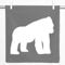 Huuraa Zierkissenbezug Gorilla Silhouette Geschenk 40x40cm Steel Grey Baumwolle Gorilla Dekoration
