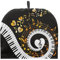 TOADDMOS Gold Music Notes Piano Keyboard Teapot Dust Cover Insulated and Keep Warm Kettle Cover Durable Polyester Fabric Tea Cosy for Teapots