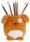 balvi Stiftehalter Fluffy Woof Farbe Braun Flauschig weicher Hund Kunststoff/Polyester
