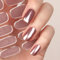 DANNI & TONI Halb ausgehärtete Gel Nagelfolien (Bronze Goddess) Rosa Spiegel Nagelset uv Gel Nagelfolie Nageldesign Nagelfolie Selbstklebend Wraps 28 Aufkleber