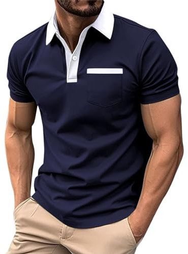 Men's Short Sleeve Polo Shirts 1/4 Zip Quick Dry Golf Polo Shirt Summer Outdoor Lightweight Short Sleeved Shirts Long Sleeve Polo Shirts Mens Cotton Men's Gym top White Vest Men XXL