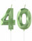 Grüne Kerzen zum 40th Geburtstag, 3D Grüne Zahl 40 Kerze für Kuchen, Frauen Männer 40th Geburtstag Dekorationen, Grüne Kuchendekorationen, Grüne Kerze Kuchen für Geburtstagsfeier Hochzeitstag