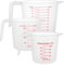 ASelected 3pk Plastic Measuring Jugs Set 250ML 500ML 1000ML, Clear Measuring Cup with Handle Plastic Jugs with Easy-to-Read Measurements for Kitchen Baking with Measuring Scale Easy Pour