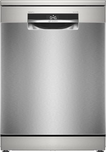 Bosch SMS6ECI15E Serie 6, Lavastoviglie da libera installazione, Home Connect, Extra Clean zone: lavaggio intenso per lo sporco più ostinato, Diagnostica da remoto, Acciaio, 60 cm