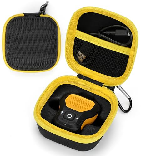 Bysameyee Funda rígida de almacenamiento compatible con altavoz Bluetooth DeWALT, bolsa de almacenamiento magnética inalámbrica portátil para mini altavoz (solo caja)