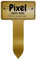 GRAVURE CONCEPT Plaque Funéraire pour Animaux - Stèle Commémorative Personnalisable PVC (Chien/Chat etc) - (Modèle 3 / Or Mat Texte Noir)