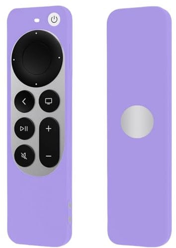 Apple TV Siri Remote - Mando a distancia de silicona para Apple TV 4K / HD Siri Remote Controller (2ª generación/3ª generación), color morado