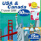 Happy 5G USA and Canada 30 Days Unlimited Data Travel Sim Card (excludes Alaska & Guam) | 15GB of 5G High-Speed Data Then 128kbps | Easy Activation | No Need Registration