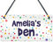 Signs Plaques PERSONALISED Den Playhouse Bedroom Sign Gift For Daughter House Decor