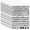 WD&CD 0.5 Inch 15 Sheets Self Adhesive Vinyl Letter Number Symbol Stickers Alphabet for Kids Mailbox Suitcase Guitar Water Bottle Laptop Guitar Phone Case Scrapbooking, Artistic Letters Black