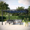 Tonnelle Pergola Aluminium 4x3 m Anthracite - Toile en Polyester Coulissante Rétractable Anthracite - Pergola Jardin Exterieur - Résistante aux UV – Havana