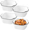 400 ML - Pirofila in ceramica, set da 4 pezzi, 14,5 x 11,5 x 5,5 cm, quadrati con manici, piccoli per friggitrice ad aria calda, forno e microonde, adatti al forno a microonde