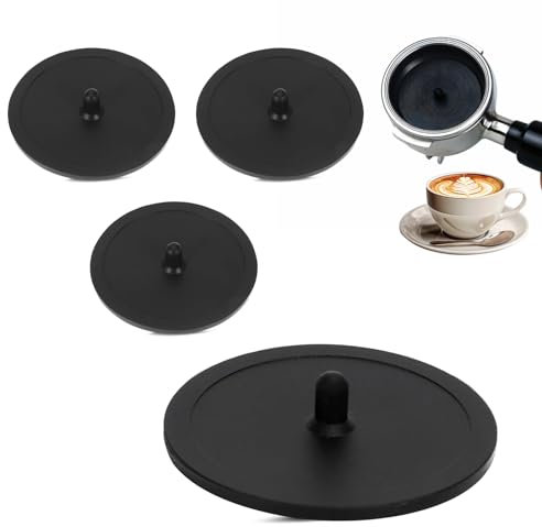 4 Pcs Rubber Blind Filter Backflush Disk, 50 mm Blanking Disc Durable Coffee Machine Cleaning Disc Coffee Filters for Espresso Machine Coffee Maker Backflush Insert Cleaning Disc
