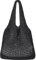 WantGor Häkeltaschen, Strand Mesh Tragetasche Damen Umhängetasche Einkaufstasche Lässige Reisetaschen Tasche faltbar Hobo Taschen (Dunkelschwarz)