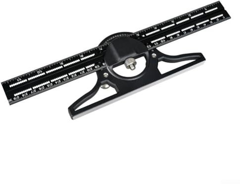 Schlankes Kombinationswinkel aus Aluminiumlegierung für genaue Messungen in allen Disziplinen (300 mm)