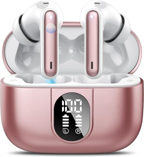 AI Cuffie Traduzione, 3-in-1 Bluetooth 5.3 Traduttore Istantaneo Vocale con Chiamate Audio e Video, 164 Lingue, 6 Modalità di Traduzione, 48 Ore Cuffie Bluetooth con ENC e APP per Viaggi/Affari/Rosa
