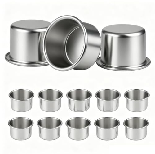 YAZWUR 30 Stück Kerzenhalter für Stabkerzen, Kerzentüllen Metall Klein, Teelichte, Kerzeneinsatz, Tafelkerzen, deko Wohnzimmer, Schlafzimmer, tischdeko (20mm) (Silber)