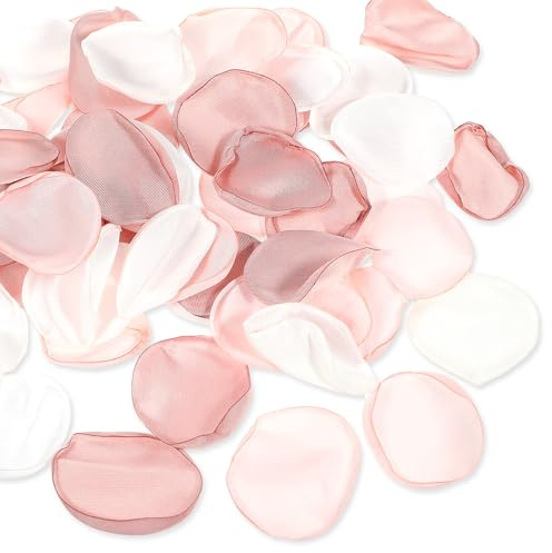 guduling 200 Stück Künstliche Rosenblätter Seide, Seiden Rosenblätter, 3.8-4.5 cm Silk Rose Petals, Blumenblätter Hochzeit für Brautgeschenkparty, Valentinstag & Partydekoration (Mehrfarbig)