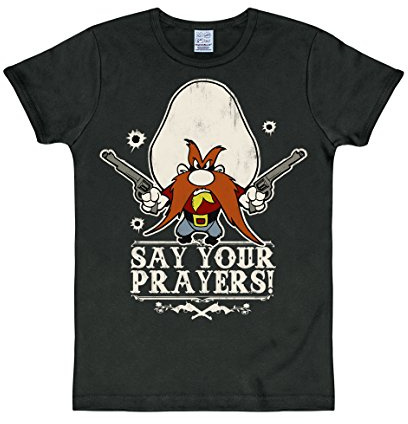 Logoshirt® Looney Tunes Say Your Prayers T-Shirt Damen & Herren | Offiziell lizenziertes Looney Tunes-Merch, Speedy Gonzales-Motiv, 100% Baumwolle, Cartoon T-Shirt mit hochwertigem Frontprint