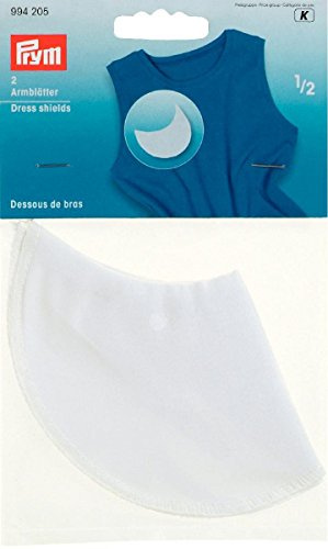 Prym Dress Shields Size 1/2 White 100% Cotton, PRYM_994205-1